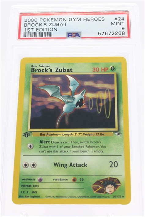 Pokemon Gym Heroes Brock S Zubat St Edition Psa