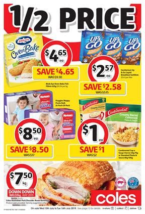 Coles Catalogue Grocery Sale 10 16 Jul 2019 Half Price Sale