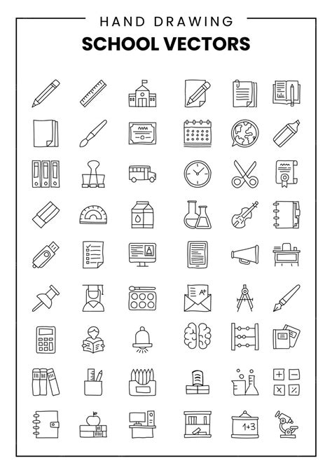 Premium Vector | Outline education vector illustration. Hand drawing web elements for school and ...