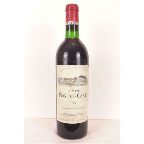 Pauillac château pontet canet grand cru classé rouge 1974 bordeaux