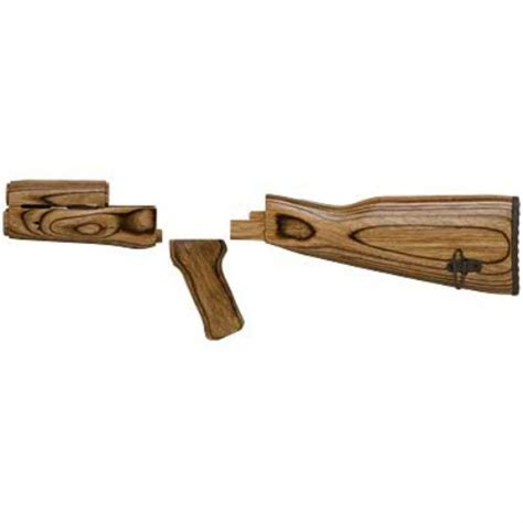 Timbersmith Ak47 Brown Wood Stock Set Akm Romanian Tapco Akk