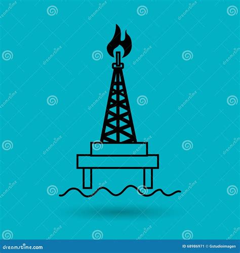 Projeto Da Indústria Petroleira Ilustração Stock Ilustração de