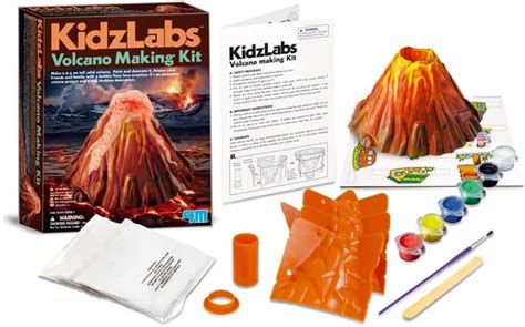 Vulcão De Brinquedo - Kit Construa Seu Vulcão Brinquedo Educativo de Experimentos Científicos ...