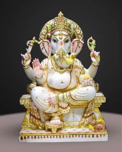 Multicolor Feet Marble Ganesh Ji Statue At Rs In Jaipur Id