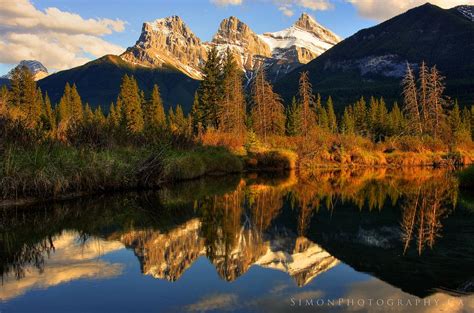 Three Sisters Reflection Canada Landscape Landscape Capital Of Canada