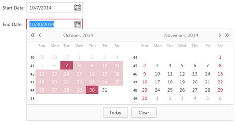 Date Range ASP NET Web Forms Controls DevExpress Documentation