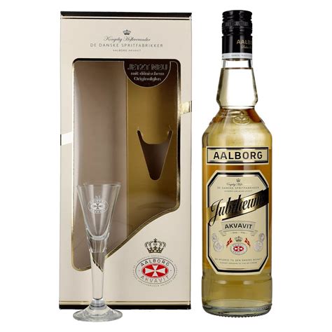 Aalborg Jubil Ums Akvavit Vol L In Giftbox With Glass