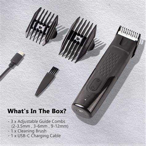 Ateson Groin Hair Trimmer For Men Electric Body Groomer With Led Light