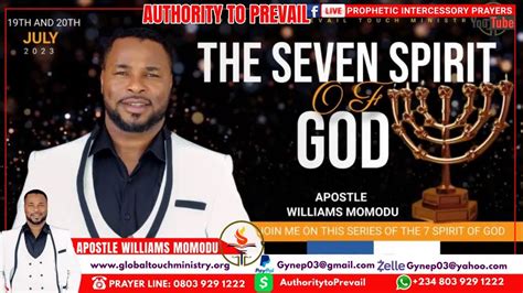 AUTHORITY TO PREVAIL Spirit Of Understanding THE SEVEN SPIRIT OF GOD