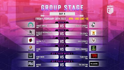 CODM Garena Master Group Stage Day 4 Garena Call Of Duty Mobile YouTube