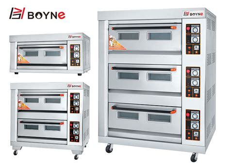 Commercial Gas Deck Oven Stainless Steel Double Deck Four Trays Bread