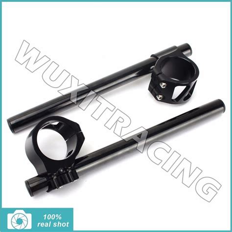 7 8 Black 52mm Billet Clip On Clip Ons Handlebars Handle Bars Grips