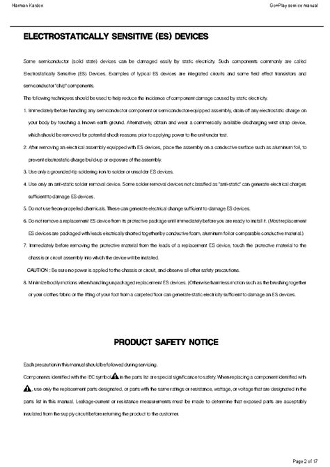 HARMAN-KARDON GO-PLUS-PLAY REV1 SM Service Manual download, schematics ...