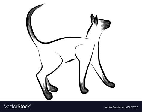 Siamese cat Royalty Free Vector Image - VectorStock