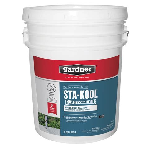 Gardner 5 Gal Sta Kool Elastomeric White Reflective Roof Coating Sk