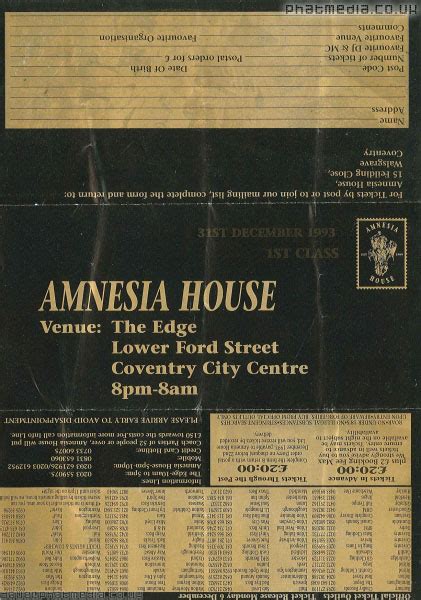 Amnesia House 1993 NYE Hardcore Flyers