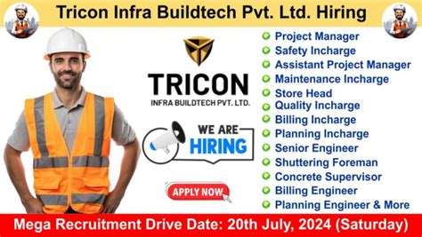 Tricon Infra Buildtech Pvt Ltd Walk In Interview July 2024 Hiring For