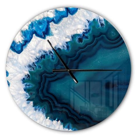 Designart Blue Brazilian Geode Wall Clock | Michaels