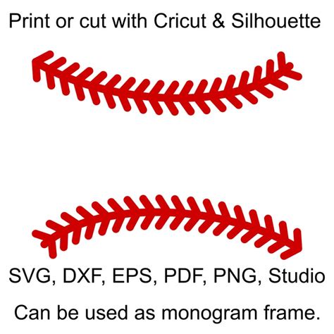 Baseball Stitches SVG Files Baseball Laces SVG File For Etsy