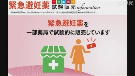 緊急避妊薬 医師処方箋なし試験的販売 どんな薬局で？開始時期は Nhk