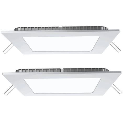 2er Set LED Einbau Decken Beleuchtung ALU Wohnraum Raster Tageslicht