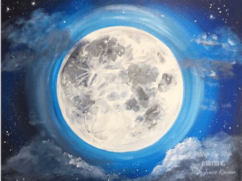 Easy Moon Painting Tutorial