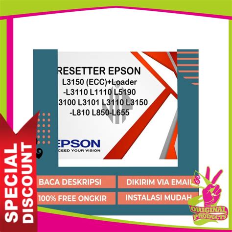 Jual Promo Program Resetter Epson L Ecc Loader L L L