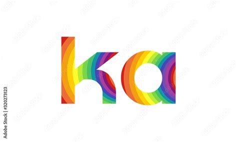 Initial Alphabet Ka Logo Design Vector Template Linked Letter Ka Logo