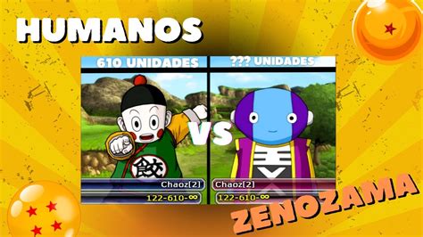 ENFRENTO AL DIOS ZENOZAMA CON SOLO HUMANOS 0 DBZ BT3 ISO NIVELES DE