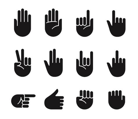 Premium Vector | Hand gestures icons