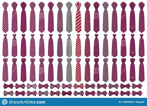 Ilustraci N Sobre El Tema Conjunto De Colores Grandes Neckties De