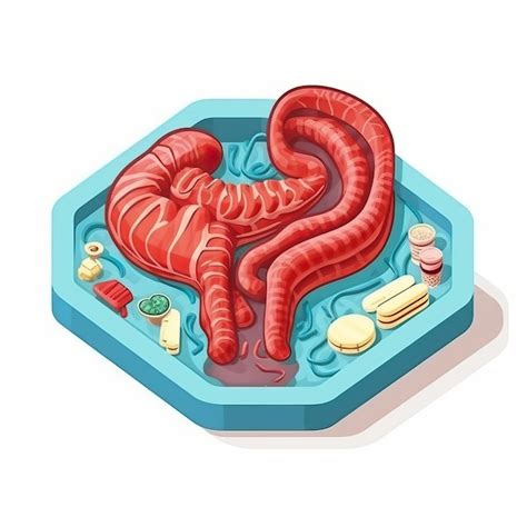 Premium Vector Isometric Vector Intestines On White Background