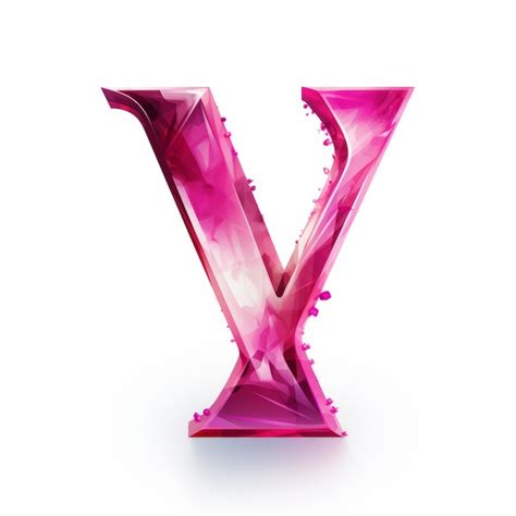 Innovative Pink Letter Y With Dynamic Design Premium Ai Generated Image