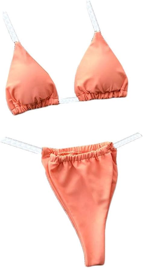 Elsta Badeanzüge Damen Micro Bikini Sets Damen Mini BH Cut Out Bikini