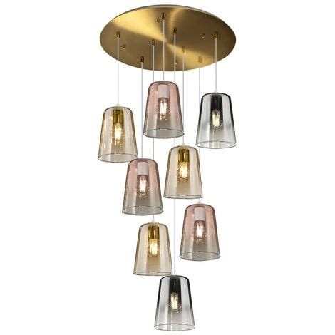 Lustre Classique Top Light Shaded Os S T Mc Plafonnier En Verre