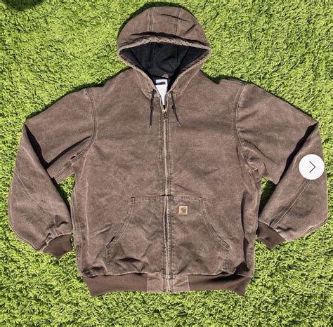 Vintage Sun Faded Brown Carhartt Hoodie Zip Up Depop Carhartt Hoodie Stylish Mens