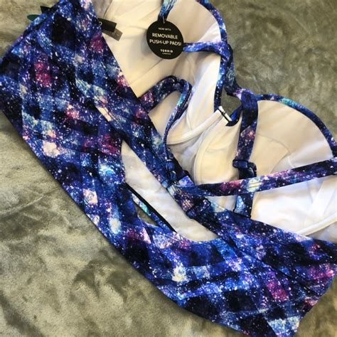 Torrid Swim Nwt Torrid Galaxy Push Up Bikini Top Poshmark