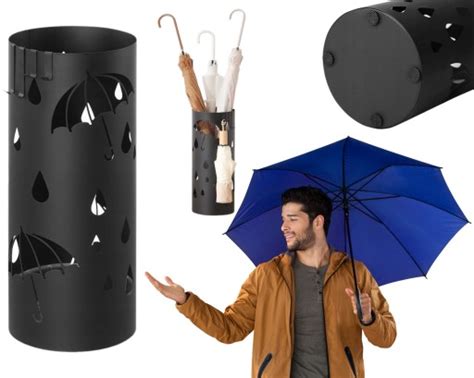 STOJAK NA PARASOL METALOWY CZARNY PARASOLNIK SONGMICS GRATIS 23B