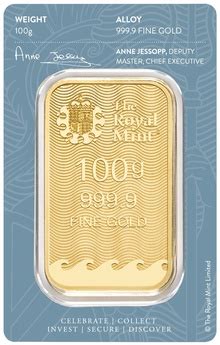 100g Gold Bar Britannia Minted From 8 875