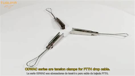 Ftth Stainless Steel Fiber Optic Drop Wire Cable Anchor Clamp Fibra