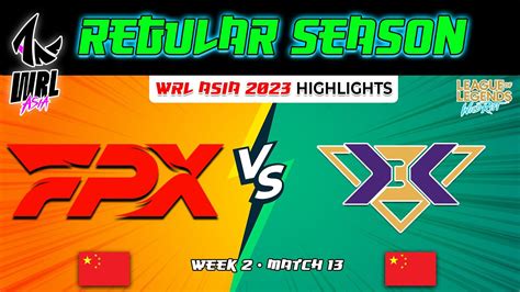 Kbg Vs Fpx Wrl Asia Season Youtube