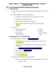 Guided Notes N Week Intracranial Regulation Docx N Week