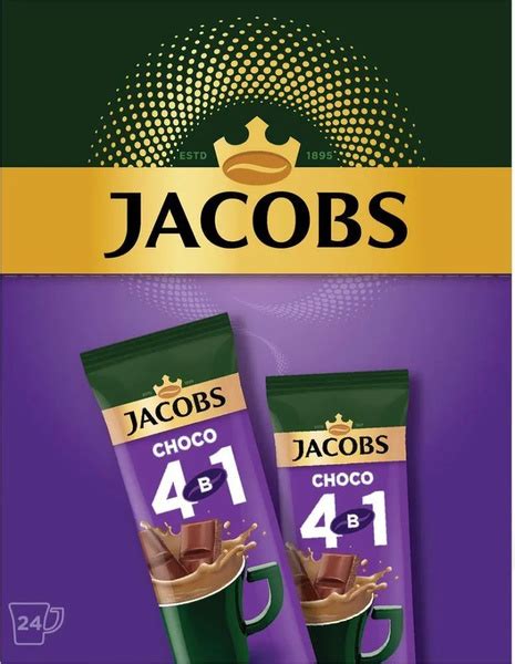 Напиток кофейный растворимый в стиках Jacobs Monarch 4 в 1 "CHOCO" 13 ...