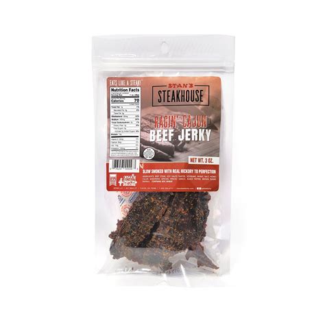 Stans Steakhouse Beef Jerky 3oz Ragin Cajun Stans Beef Jerky