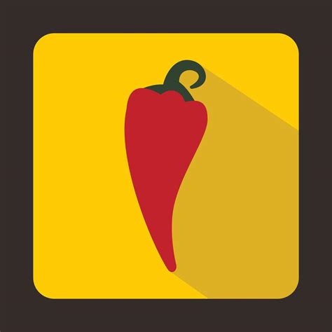 Red Hot Chili Pepper Icon Flat Style Vector Art At Vecteezy