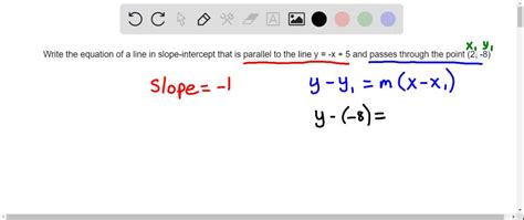 Write equations of parallel lines - example 3 | Numerade