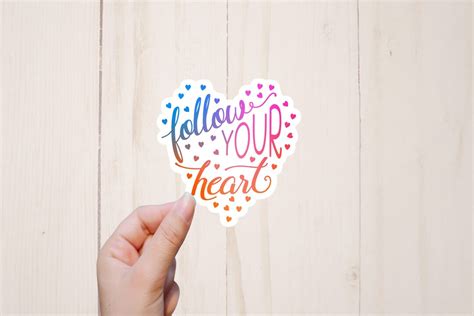 Follow Your Heart Sticker Aesthetic Stickers Etsy