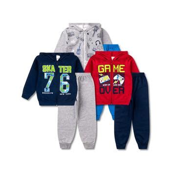 Kit Pe As Conjunto De Moletom Infantil Masculino Roupa Inverno Menino