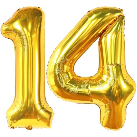 Great Choice Products Kathon, Giant Gold 14 Balloon Numbers Set - 40 ...