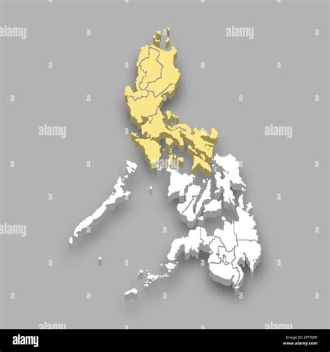 Luzon region location within Philippines 3d isometric map Stock Vector ...